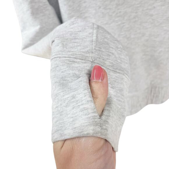 LULULEMON Stress Less Pullover in Heathered Core Ultra Light Grey Size 8 W3BF8S - Picture 6 of 9